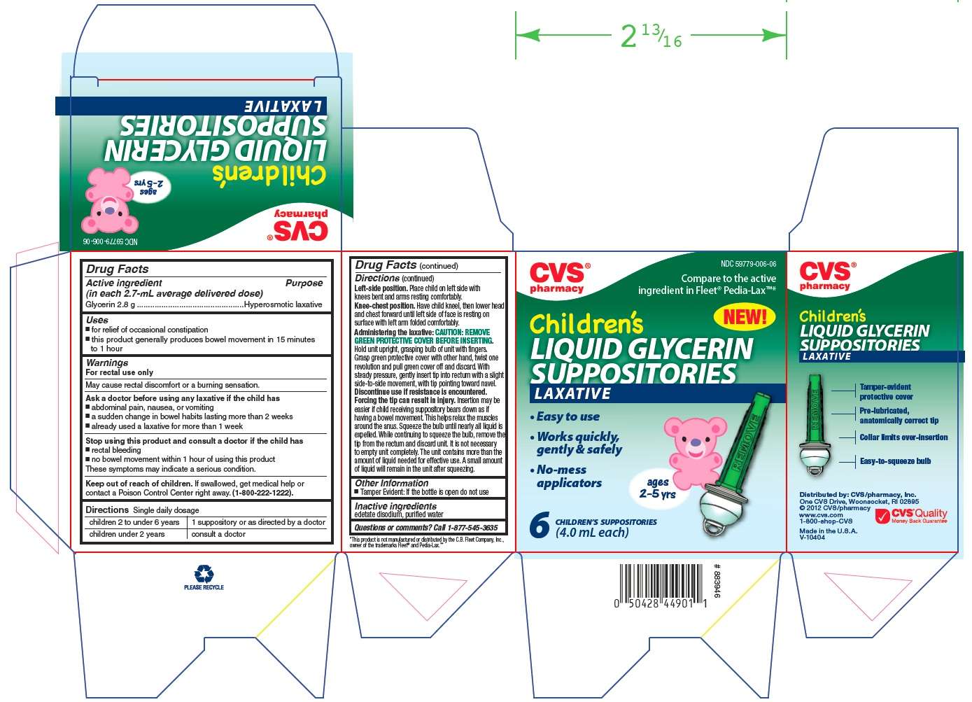 CVS Pharmacy Childrens GLYCERIN SUPPOSITORIES