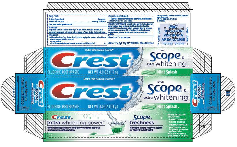 Crest plus Scope and extra whitening