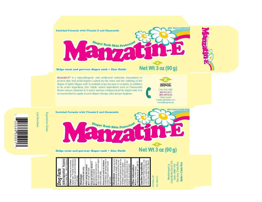 Manzatin-E Diaper Rash Skin Protectant