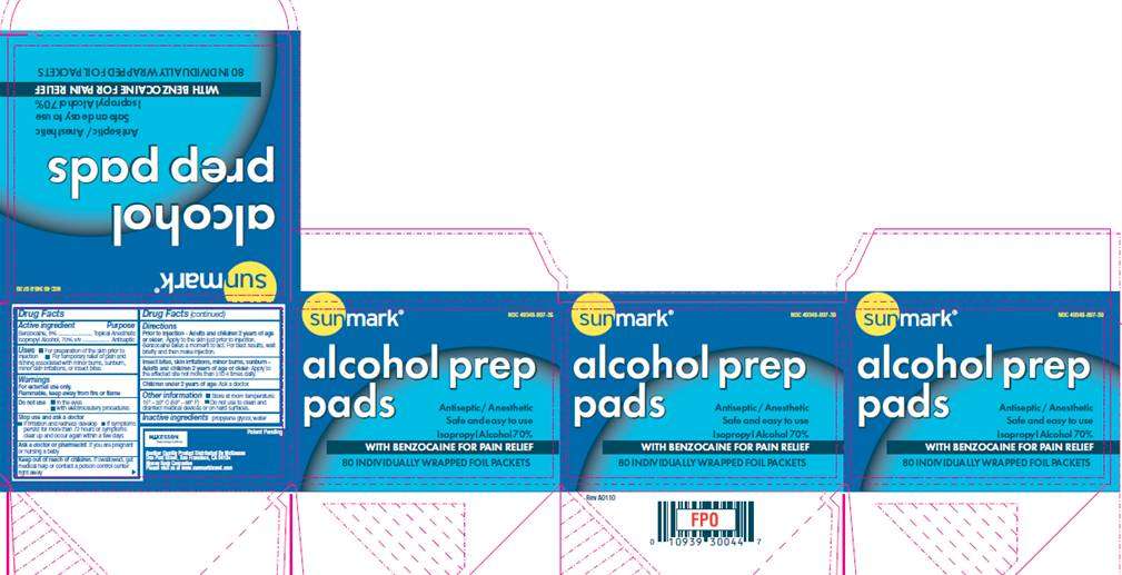 Alcohol Prep Pads with Pain Relief