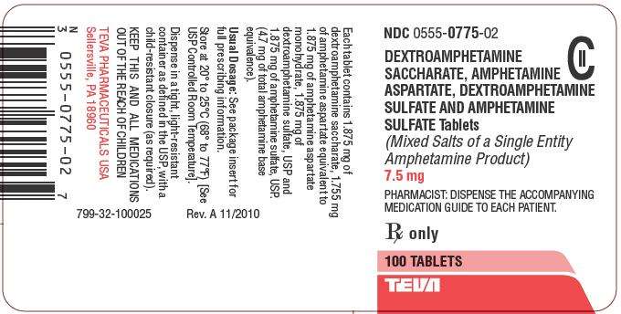 Dextroamphetamine Saccharate, Amphetamine Aspartate, Dextroamphetamine Sulfate and Amphetamine Sulfate