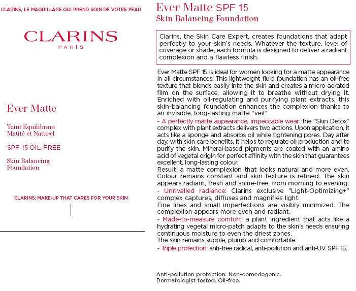 CLARINS Ever Matte SPF 15 - 105 Nude