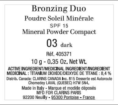 Bronzing Duo SPF 15 Mineral Compact Tint 03 Dark