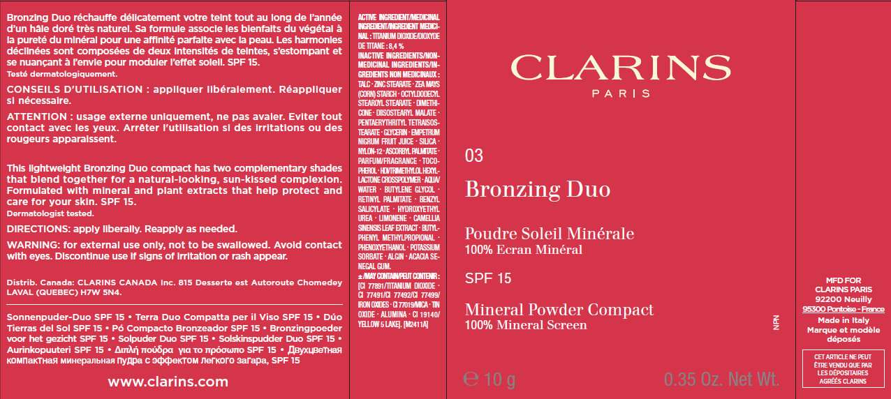 Bronzing Duo SPF 15 Mineral Compact Tint 03 Dark
