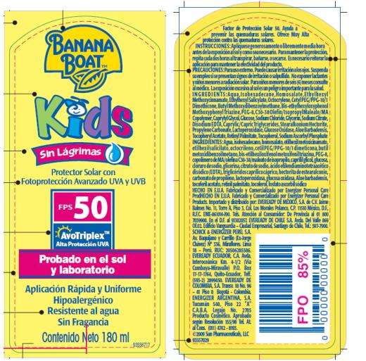 Banana Boat Kids Sin Lagrimas Pump SPF 50