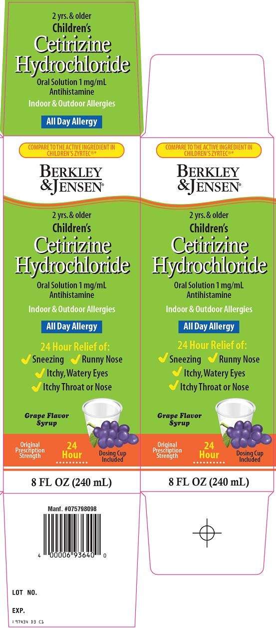 berkley and jensen childrens cetirizine hydrochloride