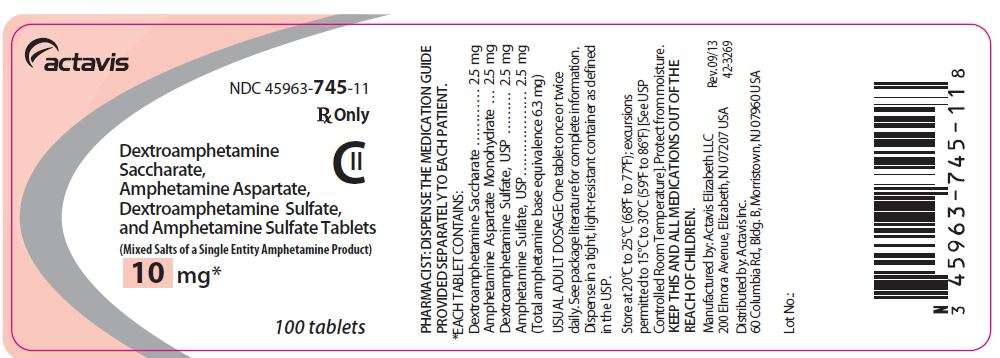 Dextroamphetamine Saccharate, Amphetamine Aspartate, Dextroamphetamine Sulfate and Amphetamine Sulfate