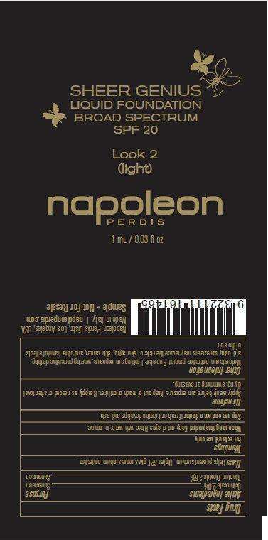 napoleon PERDIS SHEER GENIUS LIQUID FOUNDATION BROAD SPECTRUM SPF 20 Look 2