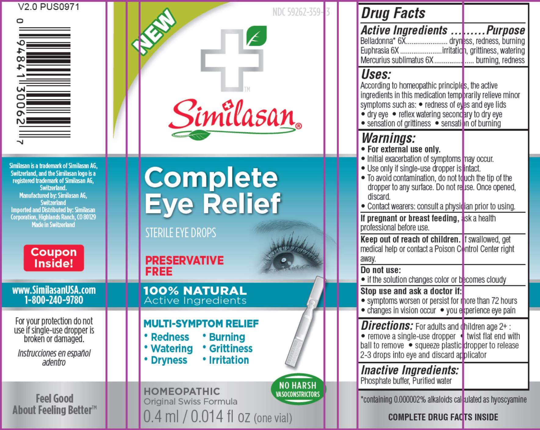 Complete Eye Relief Single Use