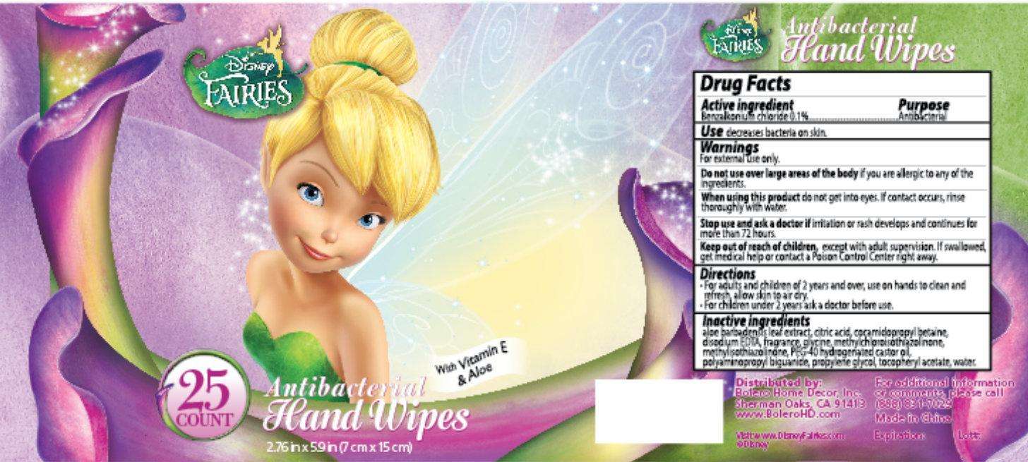 Disney FAIRIES Antibacterial Hand Wipes