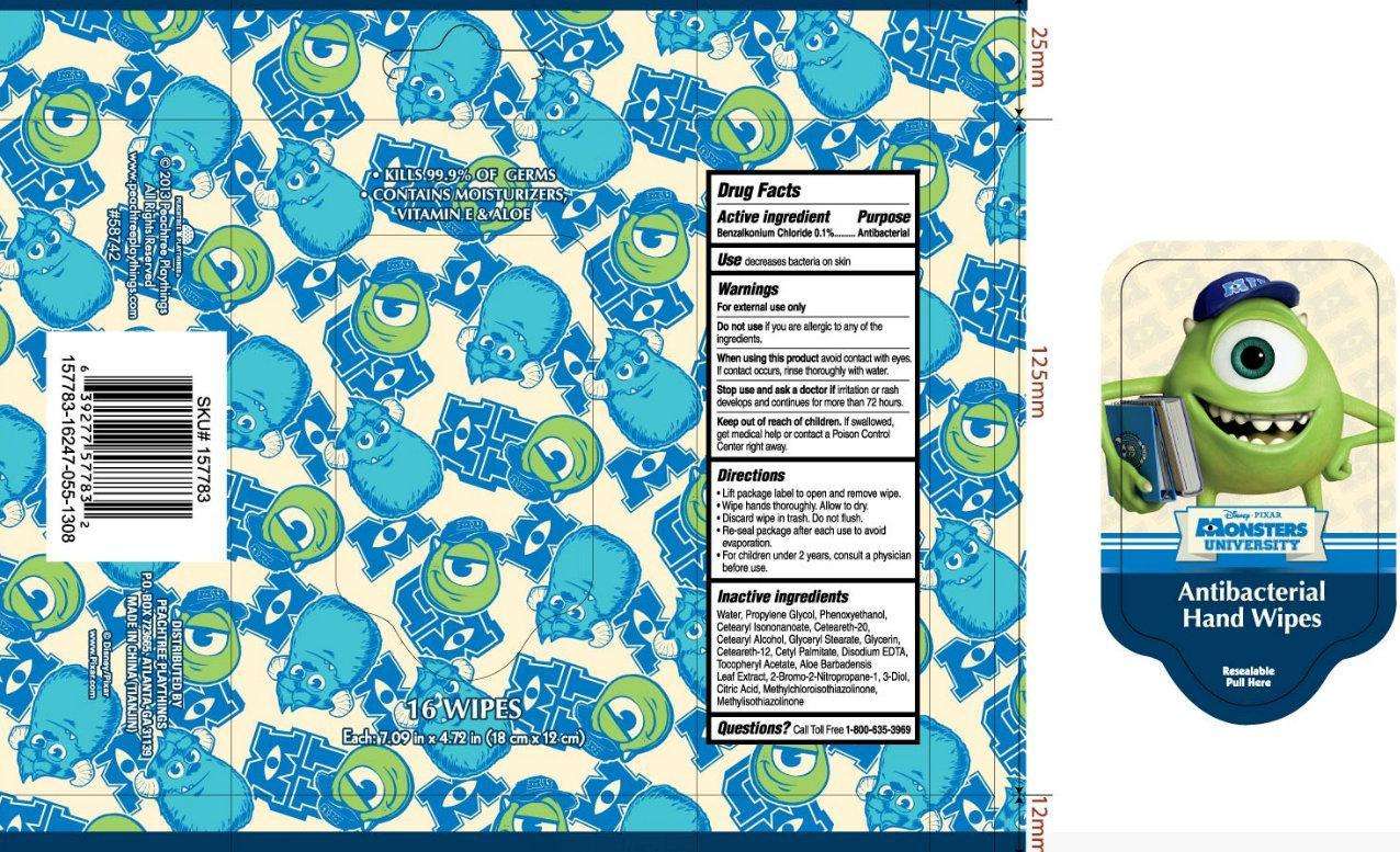 Disney PIXAR MONSTERS UNIVERSITY Antibacterial Hand Wipes