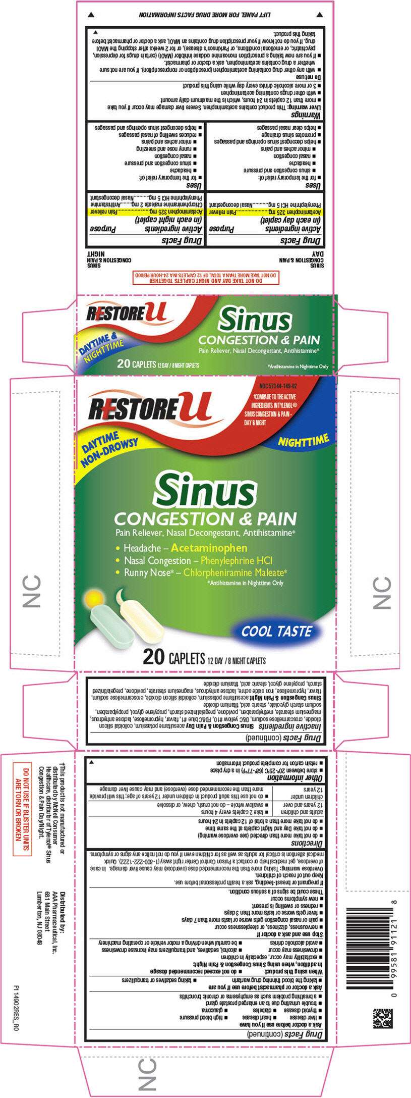 Sinus Congestion and Pain Daytime Nighttime
