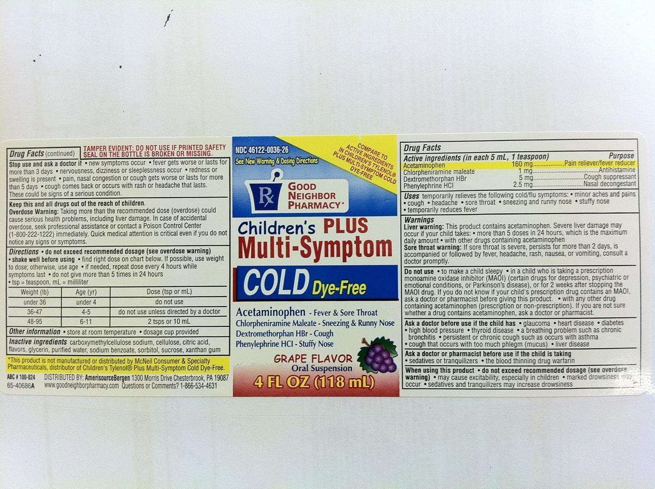 Childrens Plus Multi-Symptom Cold Grape