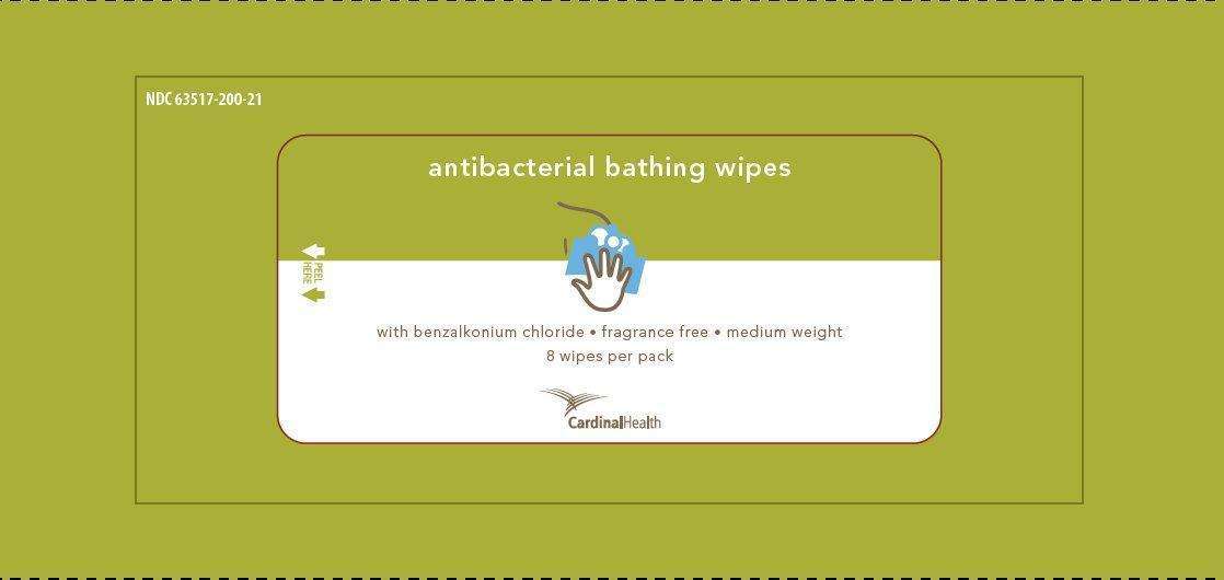 CardinalHealth antibacterial bathing wipes
