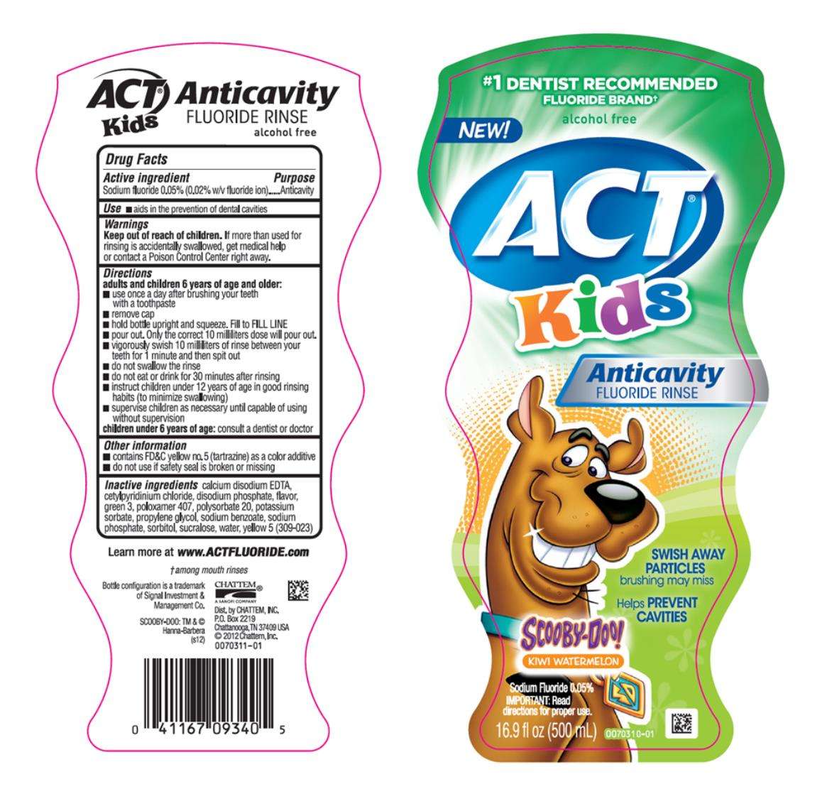 ACT Anticavity Fluoride Rinse Kids Scooby Doo