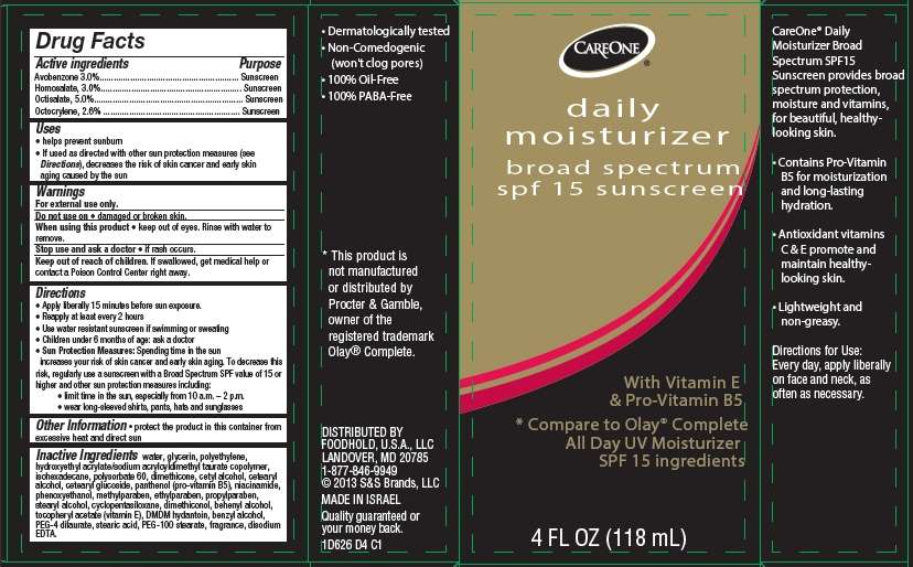 CareOne Daily Moisturizer Broad Spectrum SPF15 Sunscreen