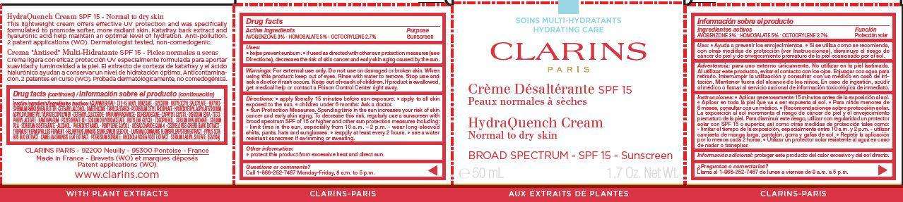 CLARINS HydraQuench Normal to Dry Skin Broad Spectrum SPF 15 Sunscreen