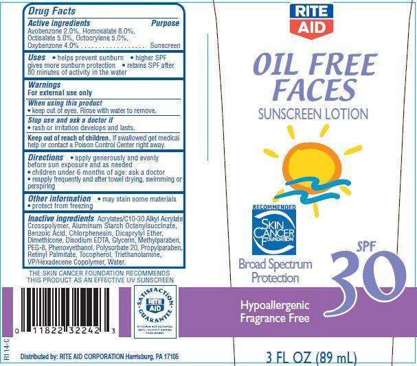 Rite Aid Oil Free Faces Sunscreen