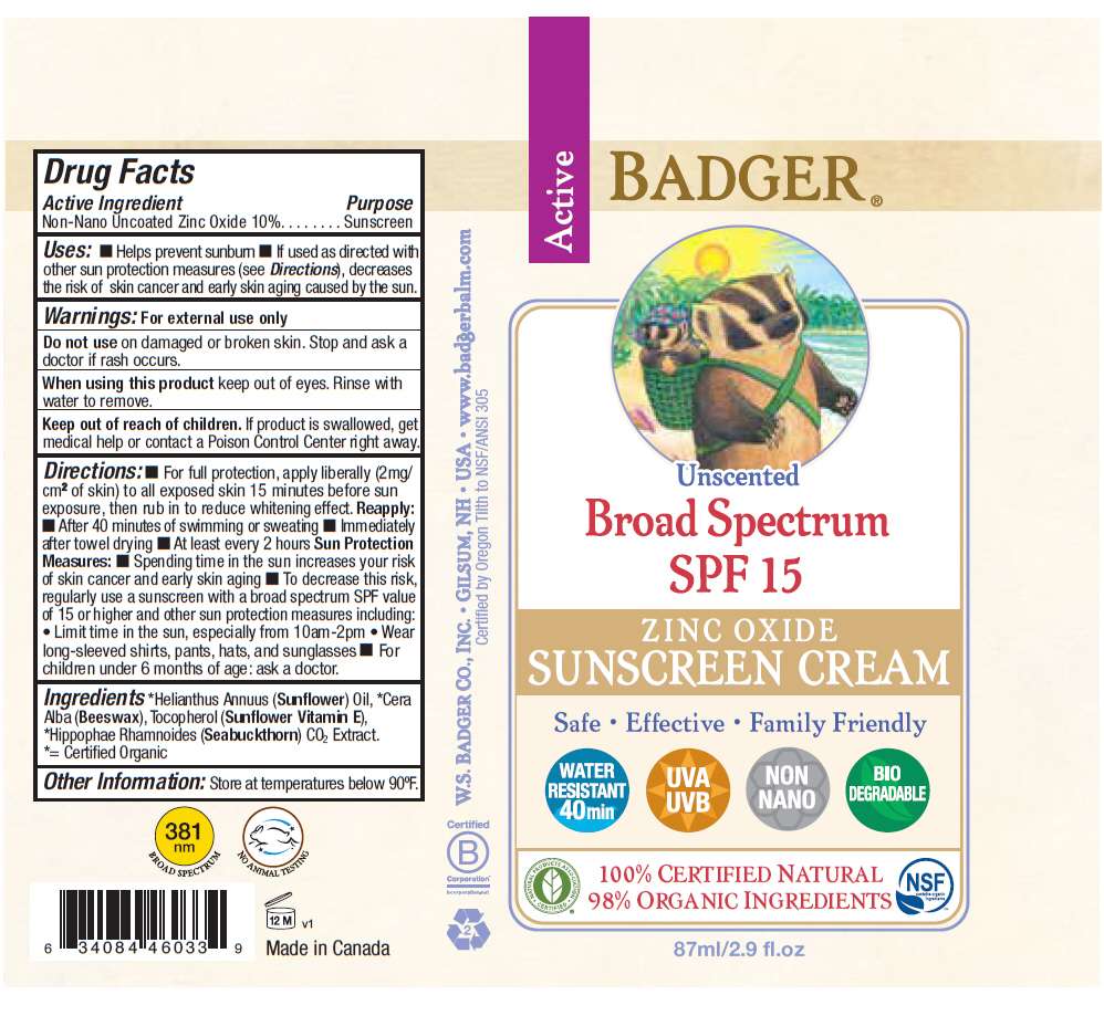 Badger Unscented SPF 15 Sunscreen
