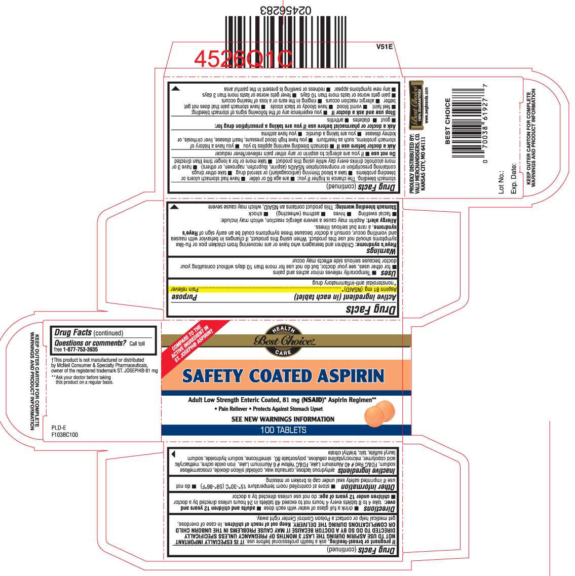 Safety Coated Aspirin