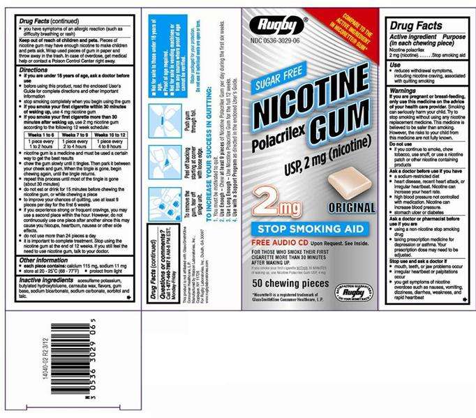 Rugby Nicotine Polacrilex Gum, Original Flavor