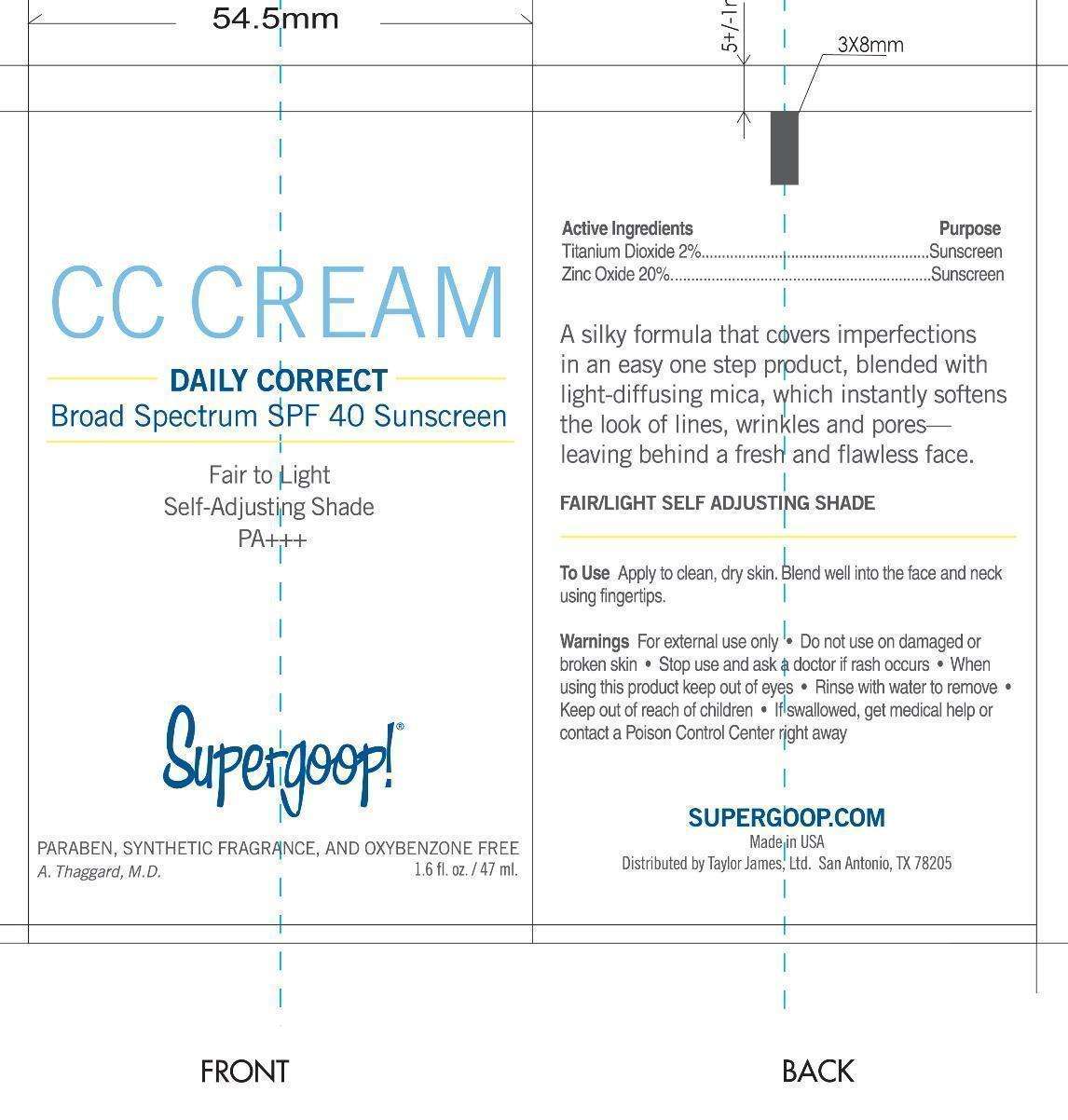CC Cream Daily Correct Broad Spectrum SPF 40 Sunscreen
