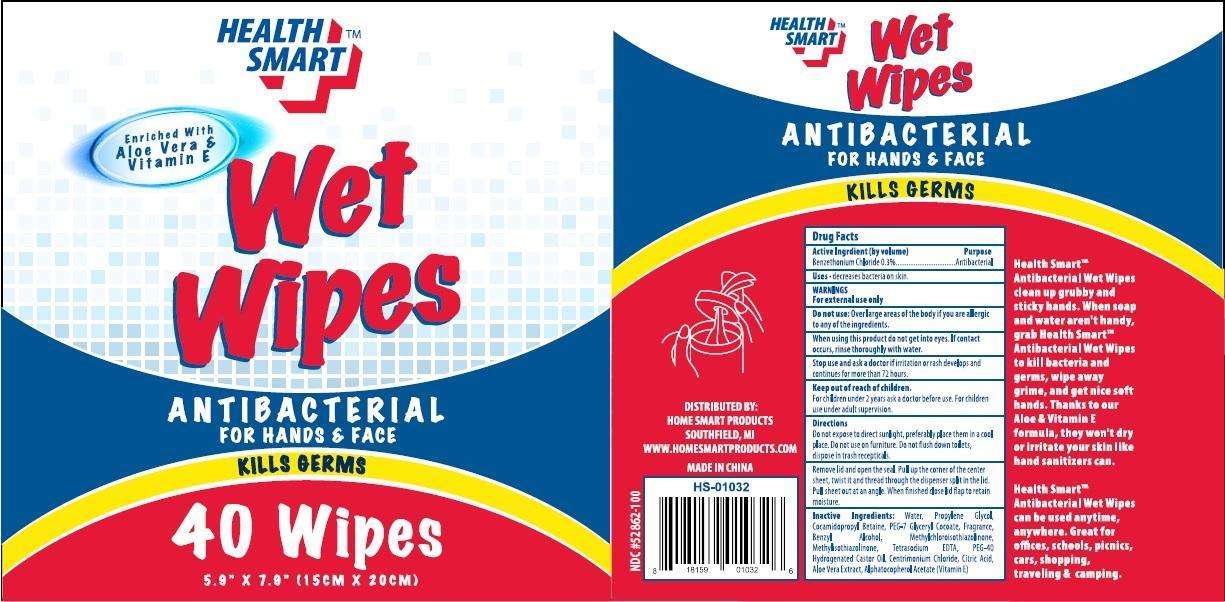 Health Smart Antibacterial Wet Wipes