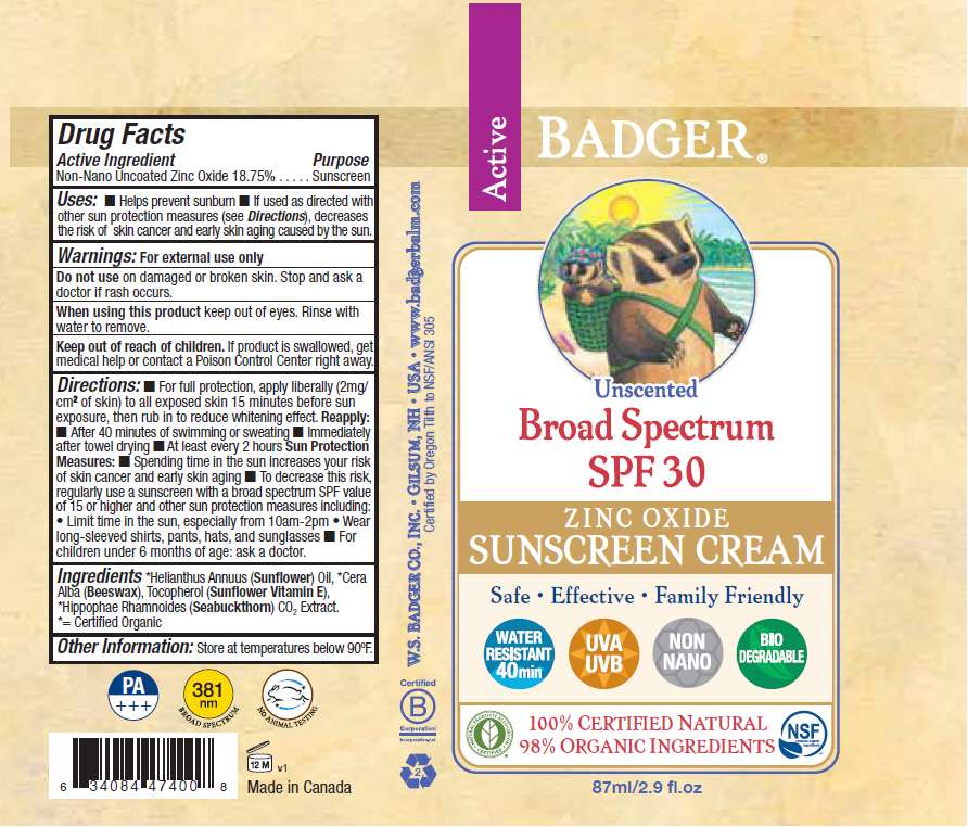 Badger Unscented SPF 30 Sunscreen