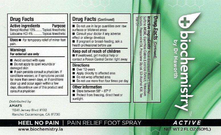 biochemistry PAIN RELIEF FOOT ACTIVE