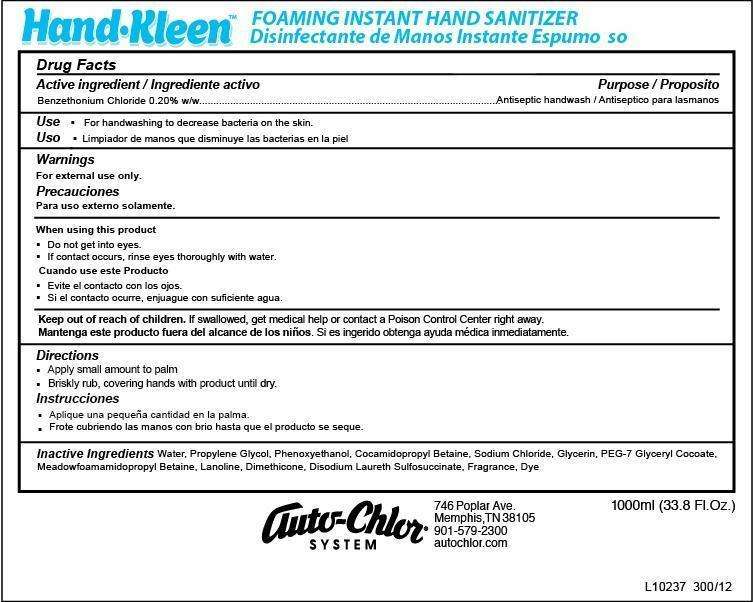 Hand Kleen Foaming Instant Hand Sanitizer