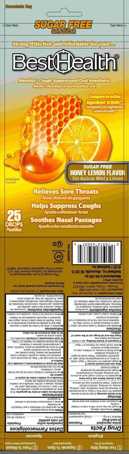 BestHealth Cough Suppressant SUGAR FREE HONEY LEMON FLAVOR