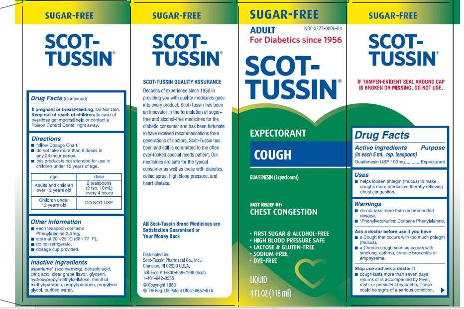 Scot-Tussin Expectorant SF Cough