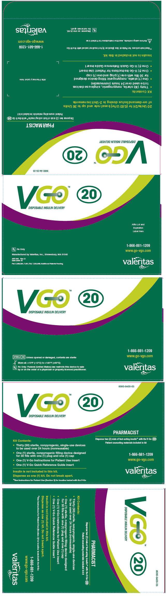 V-GO DISPOSABLE INSULIN DELIVERY DEVICE