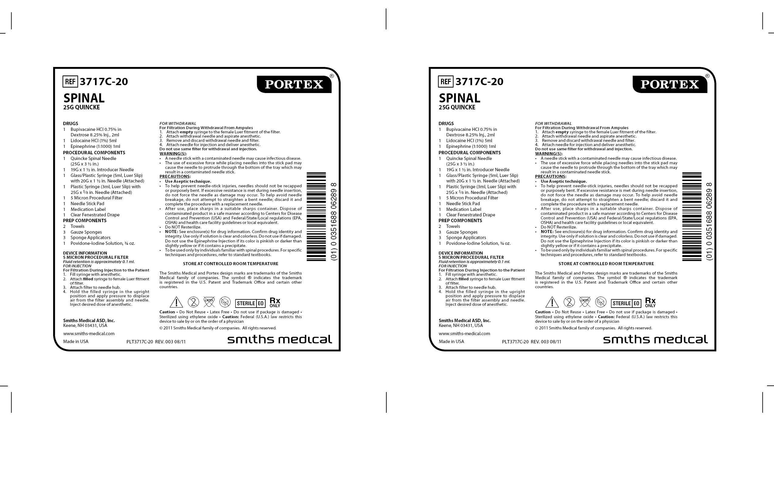 3717C-20 SPINAL 25G QUINCKE