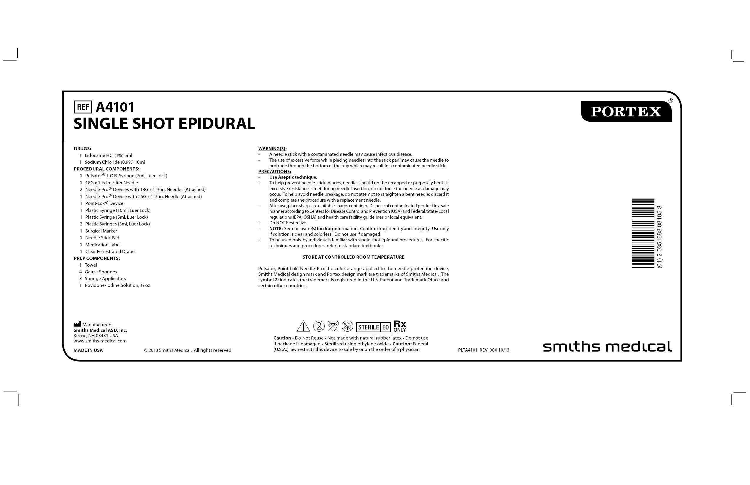 A4101 SINGLE SHOT EPIDURAL