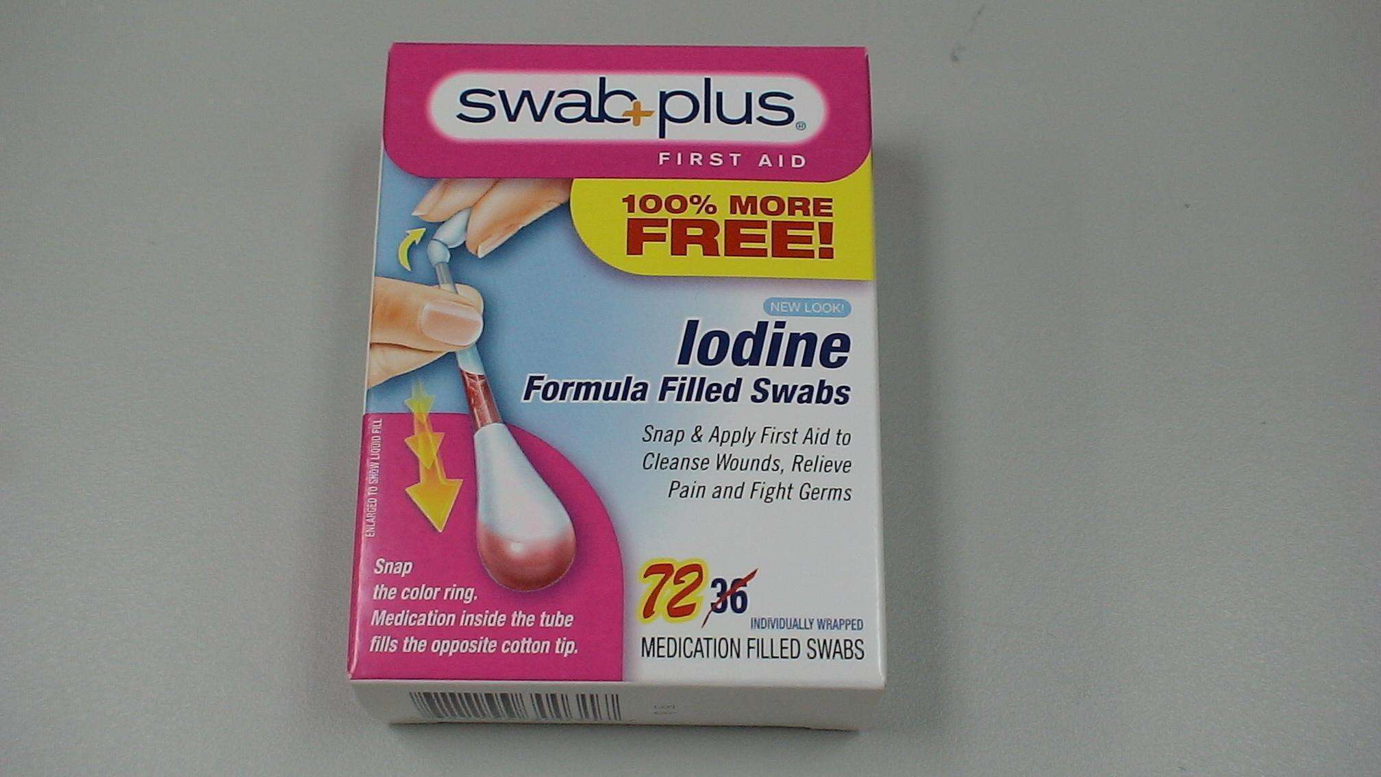 Iodine Formula Filled Swab