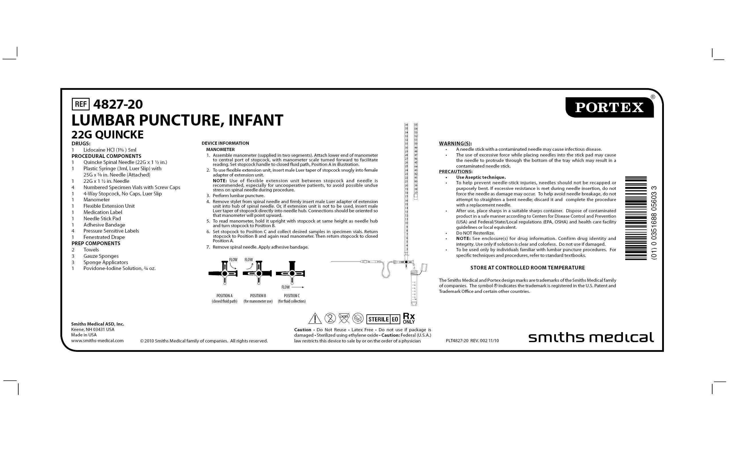 4827-20 LUMBAR PUNCTURE, INFANT