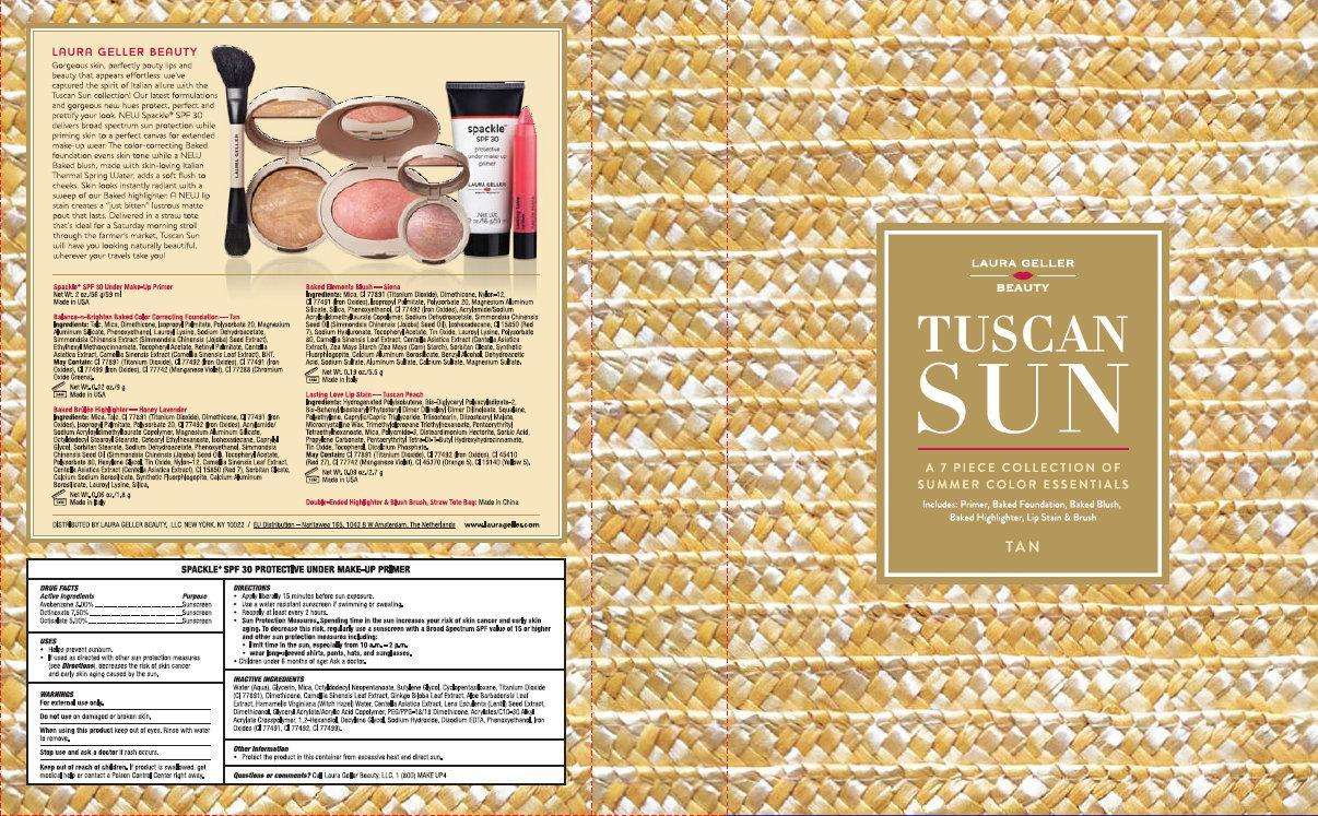 LAURA GELLER BEAUTY TUSCAN SUN SPACKLE SPF 30 PROTECTIVE UNDER MAKE-UP PRIMER TAN