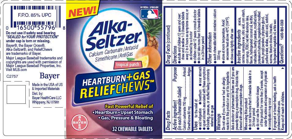 Alka-Seltzer Heartburn Plus Gas ReliefChews Tropical Punch