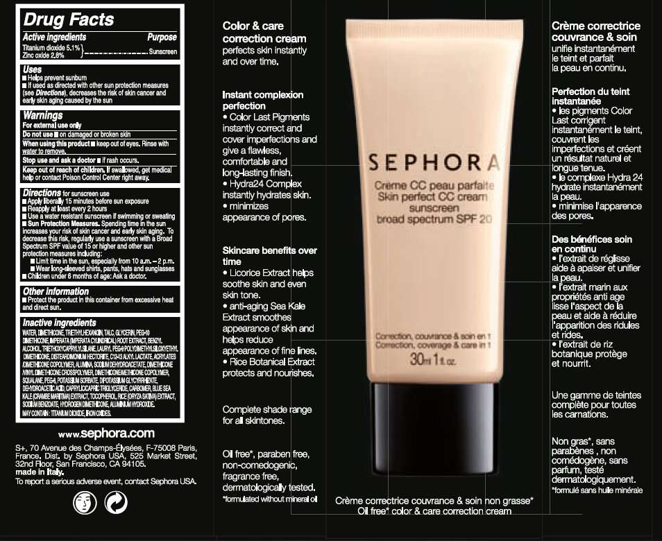 SEPHORA Skin Perfect CC Sunscreen Broad Spectrum SPF 20 LIGHT