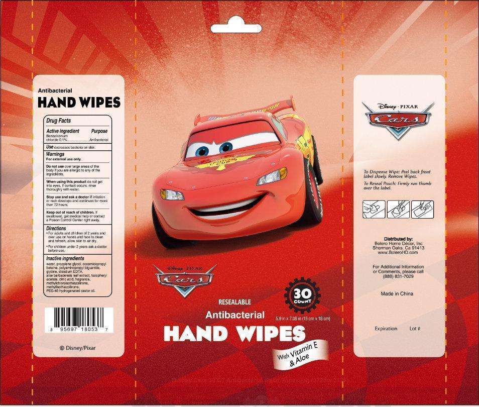 Disney PIXAR Cars Antibacterial Hand Wipes