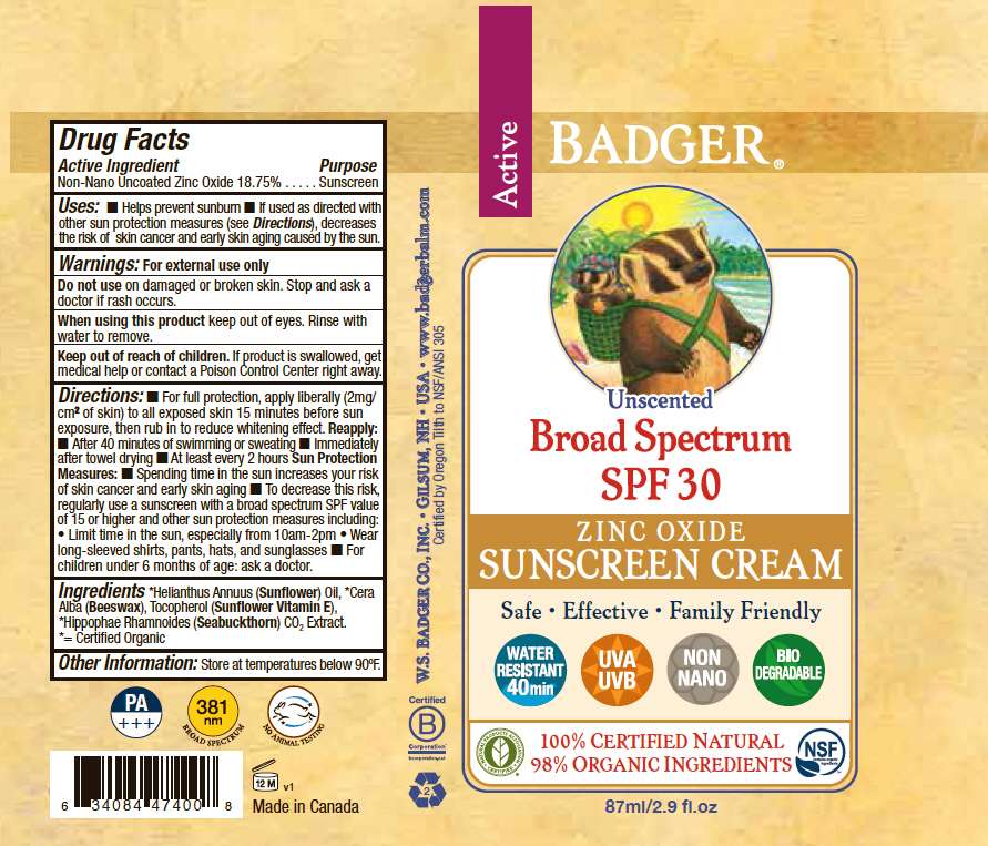 Badger Unscented SPF 30 Sunscreen