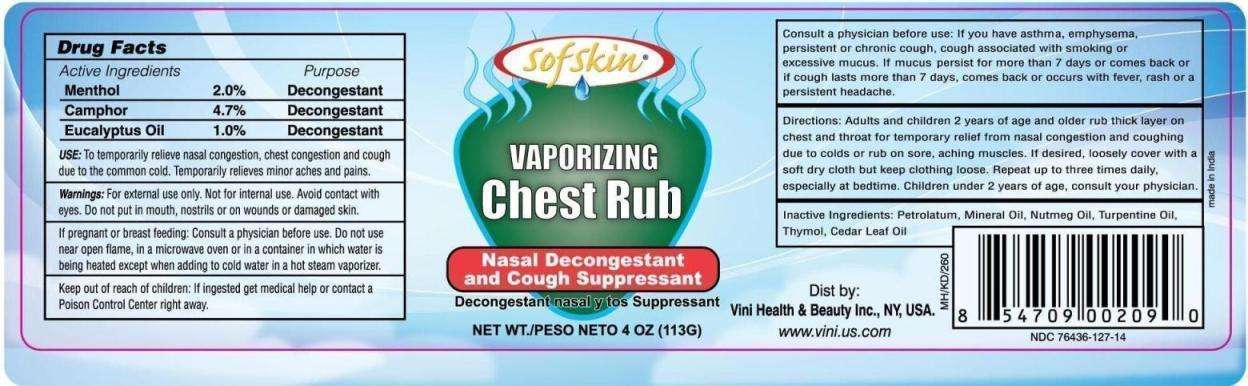Sof Skin Vaporizing Chest Rub and Cough Suppressant