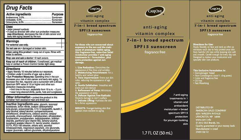 Anti-Aging Vitamin Complex 7-in-1 Broad Spectrum SPF15 Sunscreen