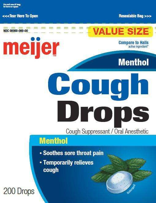 Meijer Menthol Cough Drops