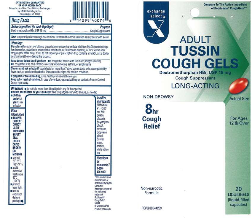 Adult Tussin Cough Gels