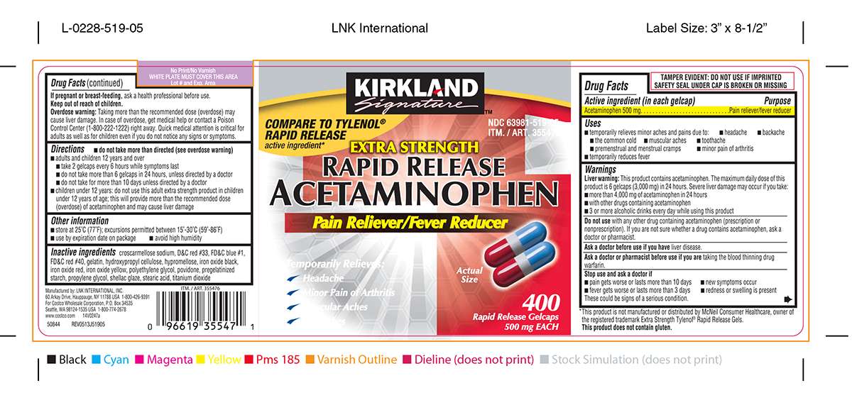 RAPID RELEASE ACETAMINOPHEN