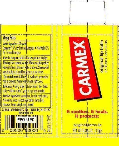 CARMEX original lip balm EXTERNAL ANALGESIC