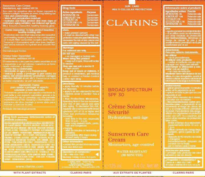 CLARINS BROAD SPECTRUM SPF 30 Sunscreen Care