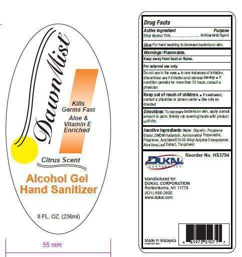 DawnMist Alcohol Hand Sanitizer